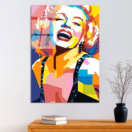 Wallity Cuadro Decorativo de Vidrio Templado Multicolor 70 x 100 cm